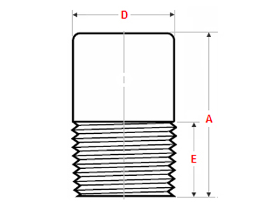 ASME B16.11 Round Threaded Bull Plug Dimensions