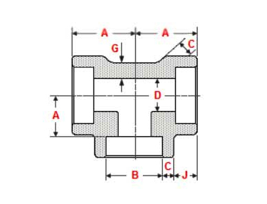 ASME B16.11 Socket Weld Tee Dimensions