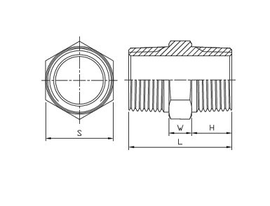 ASME B16.11 Threaded Hex Nipple Dimensions