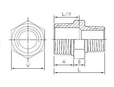 ASME B16.11 Threaded Reducing Nipple Dimensions