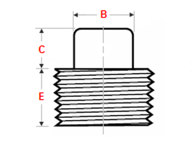 ASME B16.11 Threaded Square Head Plug Dimensions