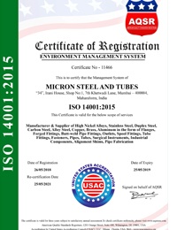 ISO 14001:2015 Certificates
