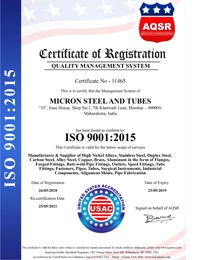 ISO 9001:2015 Certificates