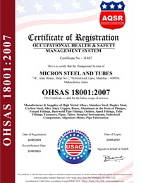 OHSAS 18000:2007 Certificates